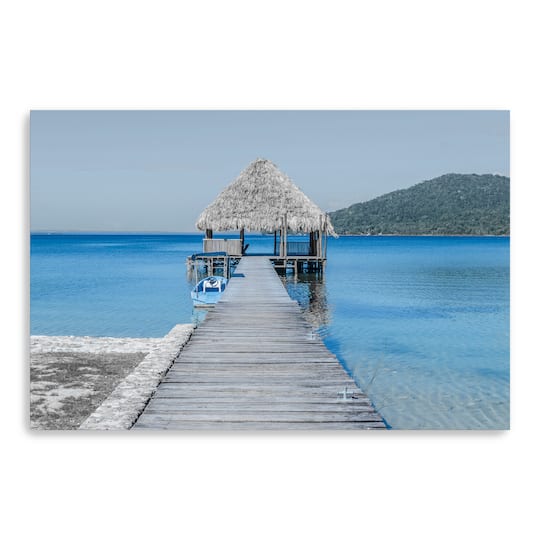 Blue Cabin Canvas Giclee
